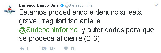 Banesco denuncia existencia de agencia ilegal en recinto penitenciario