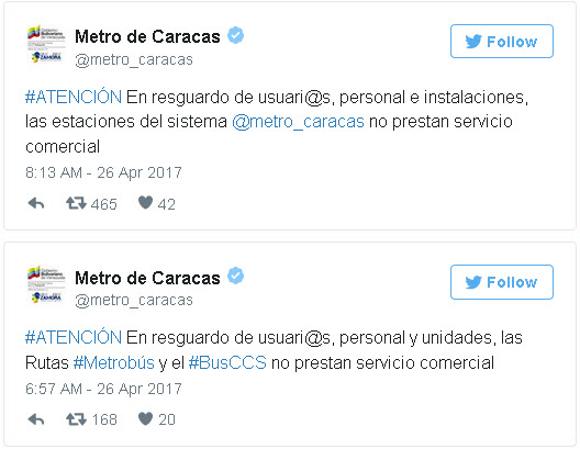 Metro suspende servicio en todas sus estaciones