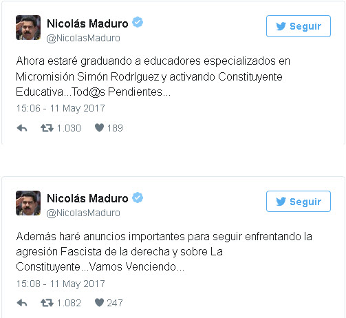 Maduro hará anuncios «importantes» este jueves