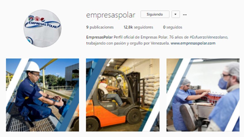 Empresas Polar estrena perfil en Instagram