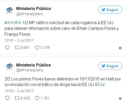 MP solicitó a EEUU información sobre el caso de los sobrinos Flores