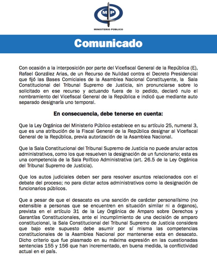 Ministerio Público: Designación de Vicefiscal es inconstitucional e ilegítima