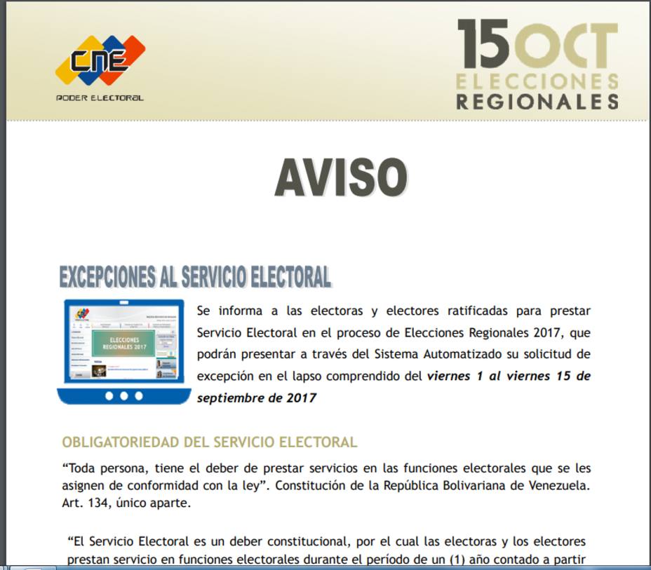 CNE reveló fecha de elecciones regionales en documento filtrado