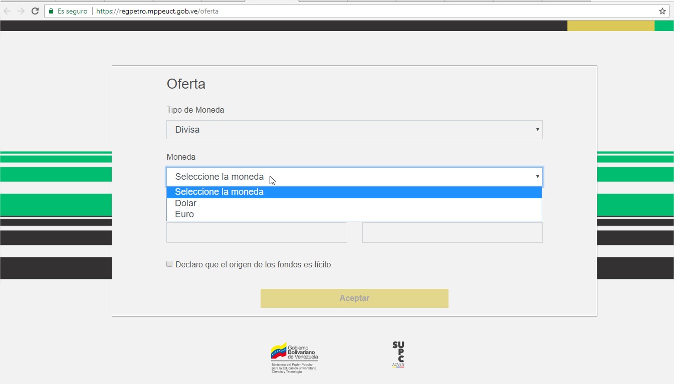 Personas naturales pueden comprar petros con divisas o criptomonedas