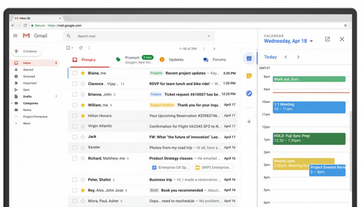 Estas son las siete principales funciones de la nueva versión de Gmail