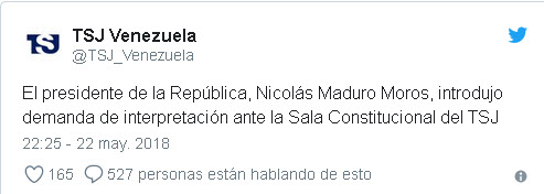 Maduro introdujo demanda de interpretación ante el TSJ