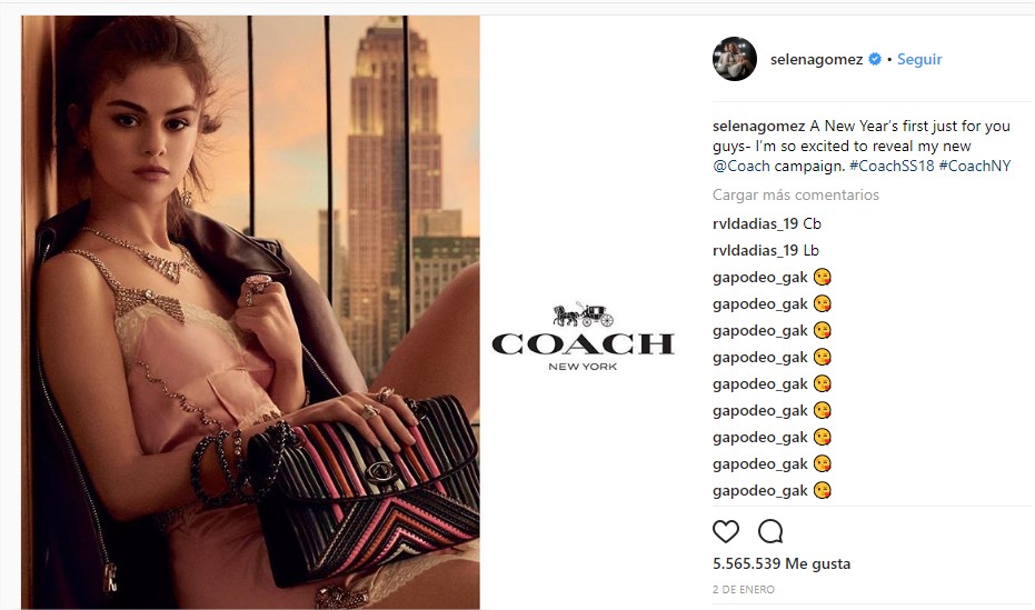 Selena Gomez en Instagram