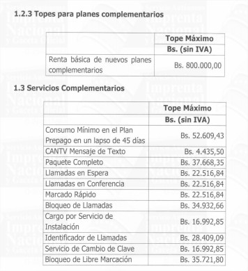 Cantv incrementa tarifas de telefonía local