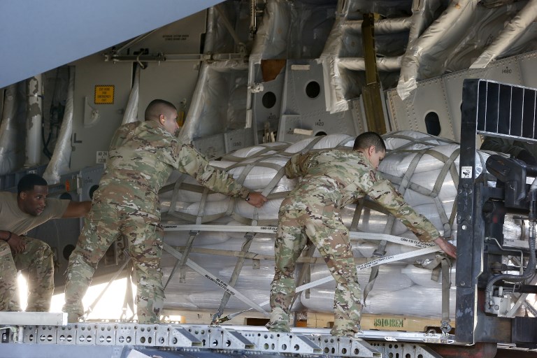 Parte avión de la Fuerza Aérea de EEUU con ayuda humanitaria para Venezuela