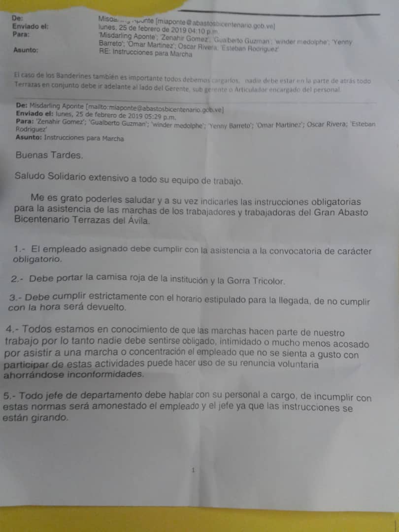 Obligan a marchar a trabajadores de Abastos Bicentenario