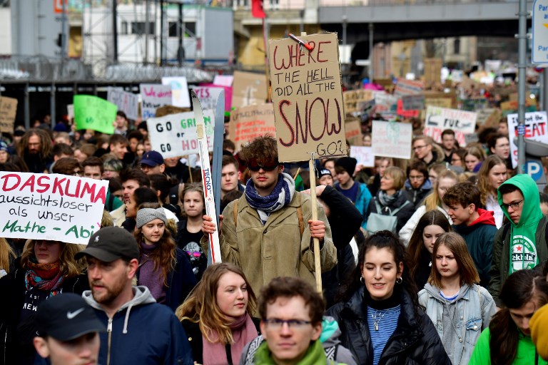 Estudiantes de todo el mundo salen a la calle contra el cambio climático