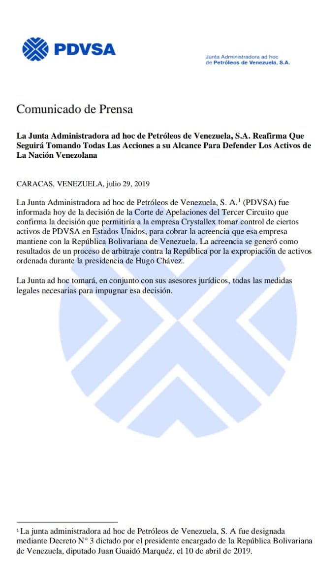 Subasta de Citgo podría realizarse en septiembre aunque junta ad hoc de Pdvsa apelará