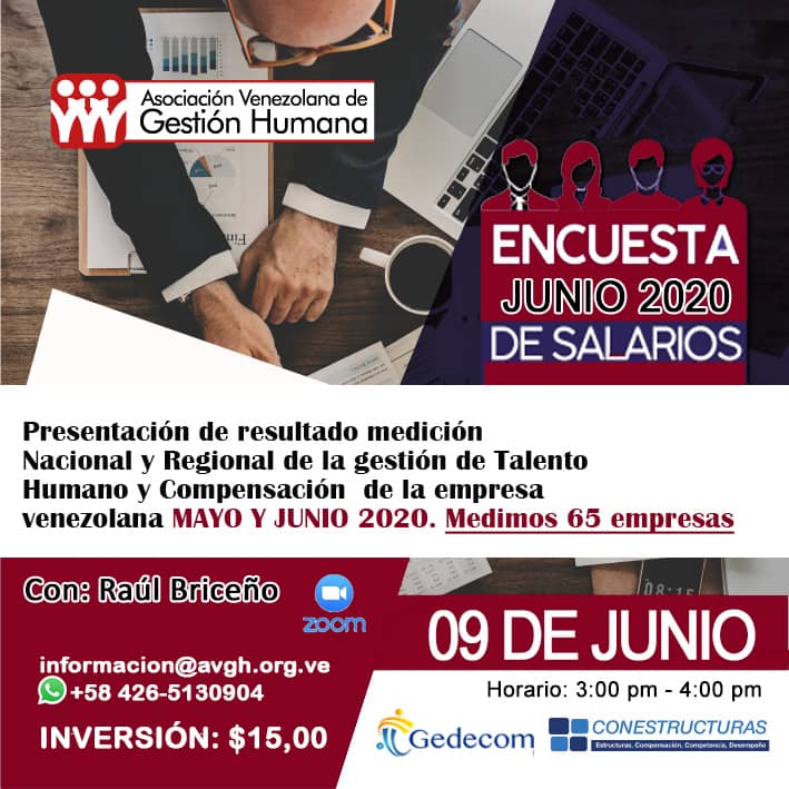 Presentan este martes #9Jun edición junio de la Encuesta Nacional de Salarios