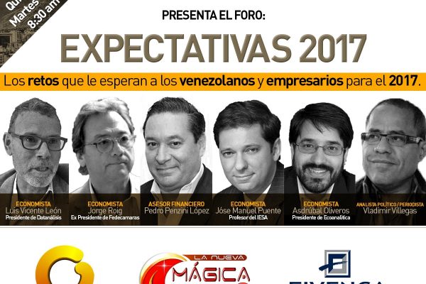 Presentan foro Expectativas 2017: Los retos que esperan a venezolanos y empresarios