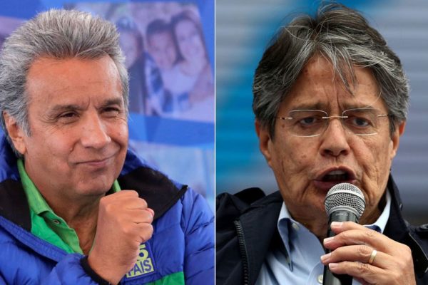 Ecuador: Oficialista Moreno y opositor Lasso definirán presidencia en abril