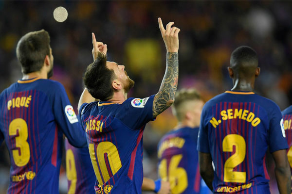 Triplete de Messi comandó goleada del Barcelona contra el Espanyol