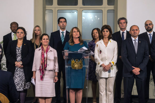 Grupo de Lima llama a consulta a sus embajadores en Venezuela