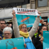 Manifestaciones en Cataluña tras la detención de Puigdemont