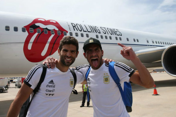 Argentina llega a Rusia en avión de los Rolling Stones