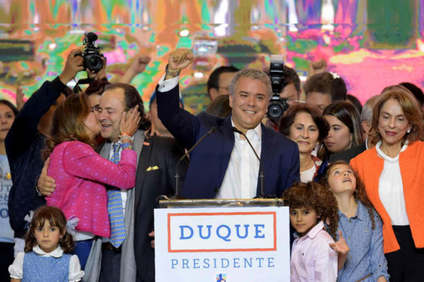 Iván Duque es el nuevo presidente de Colombia