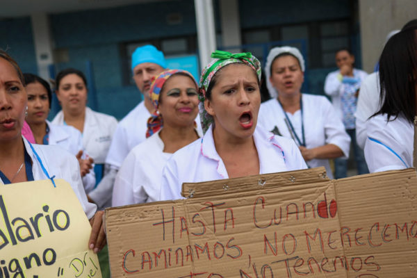 Sindicatos protestaron en Caracas por pobreza salarial y mejores condiciones laborales