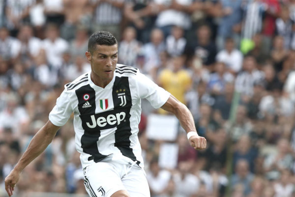 Cristiano Ronaldo marca su primer gol con la Juve