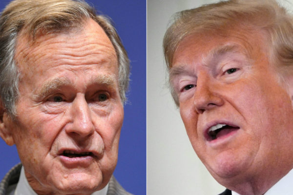 George Bush y Trump, el contraste de dos presidentes