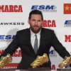 Messi recibe su quinta Bota de Oro, el único en conseguirlo