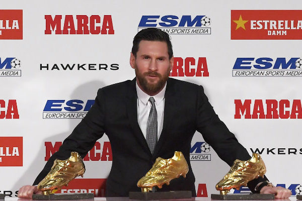 Messi recibe su quinta Bota de Oro, el único en conseguirlo