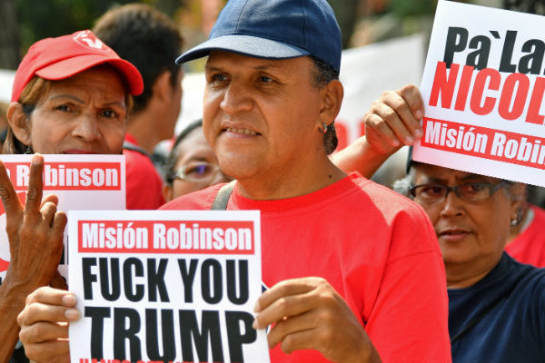 Chavismo realizó nueva protesta contra sanciones de EEUU