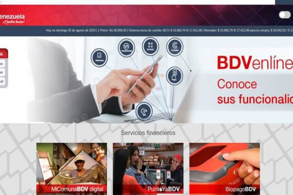 Banco de Venezuela presentó su nuevo sitio web