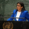 Delcy Rodríguez entregó copia del pacto de la Casa Amarilla a Secretario de la ONU