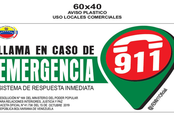 Ordenan a entidades públicas y privadas difundir el 911 para emergencias
