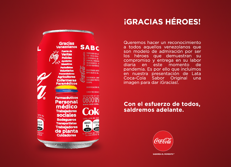 Coca-Cola FEMSA Venezuela lanza etiquetas con normas para prevenir contagios de Covid-19