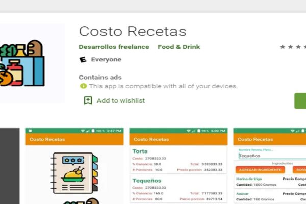 Venezolano crea aplicación para calcular valor de las recetas y ganancias de cada plato