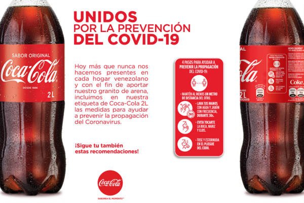 Coca-Cola FEMSA Venezuela lanza etiquetas con normas para prevenir contagios de Covid-19