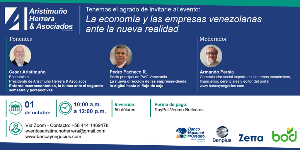 Aristimuño Herrera &#038; Asociados presenta su evento de perspectivas económicas y empresariales este #01Oct