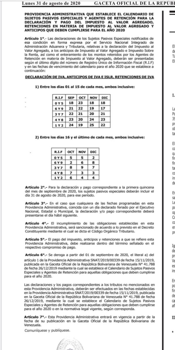 Conozca el nuevo calendario quincenal para anticipos del IVA