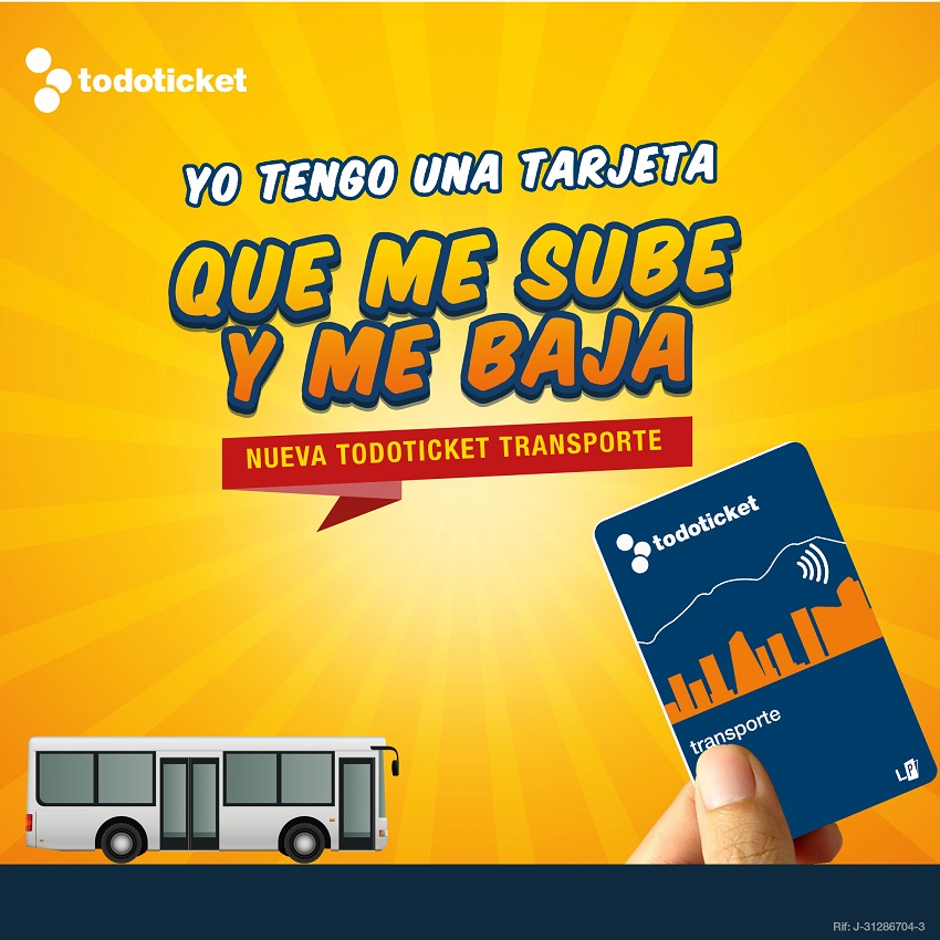 Todoticket lanza tarjeta que permite pagar transporte público sin requerir efectivo