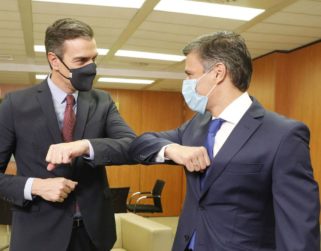 Pedro Sánchez se reúne con Leopoldo López en la sede del PSOE en Madrid