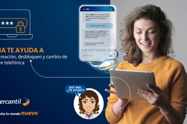 Asistente virtual de Mercantil agrega nuevas funcionalidades para clave telefónica