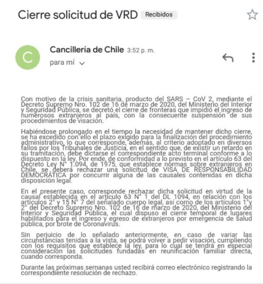 Chile cancela masivamente Visas de Responsabilidad Democrática a venezolanos