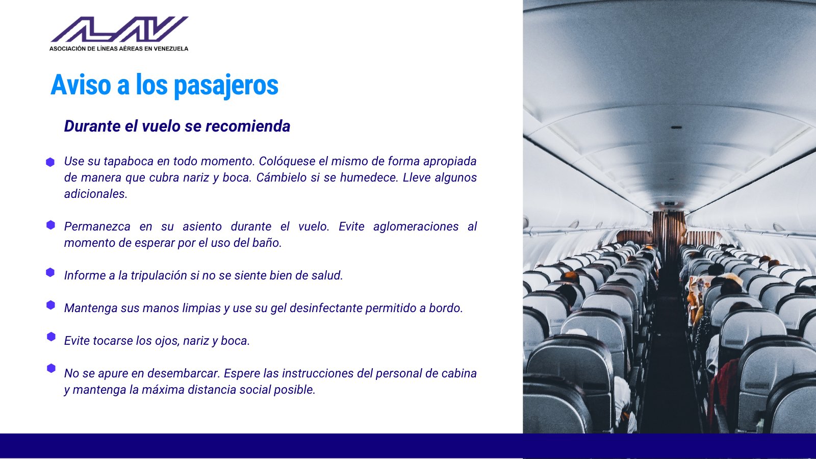 Entérese: estas son las normas de bioseguridad para pasajeros en aeronaves