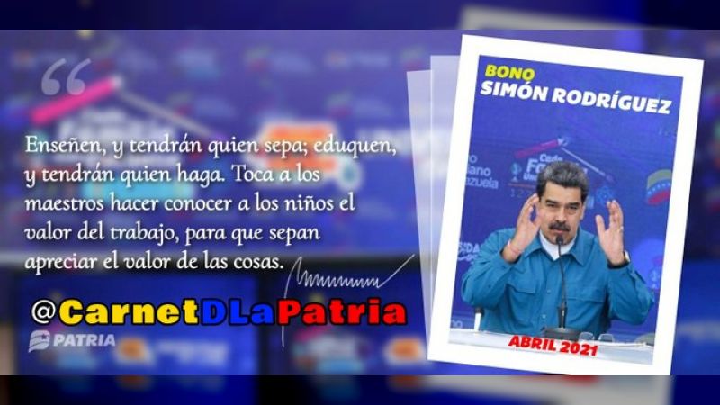 Inicia entrega del bono «Simón Rodríguez» para trabajadores del sector educación