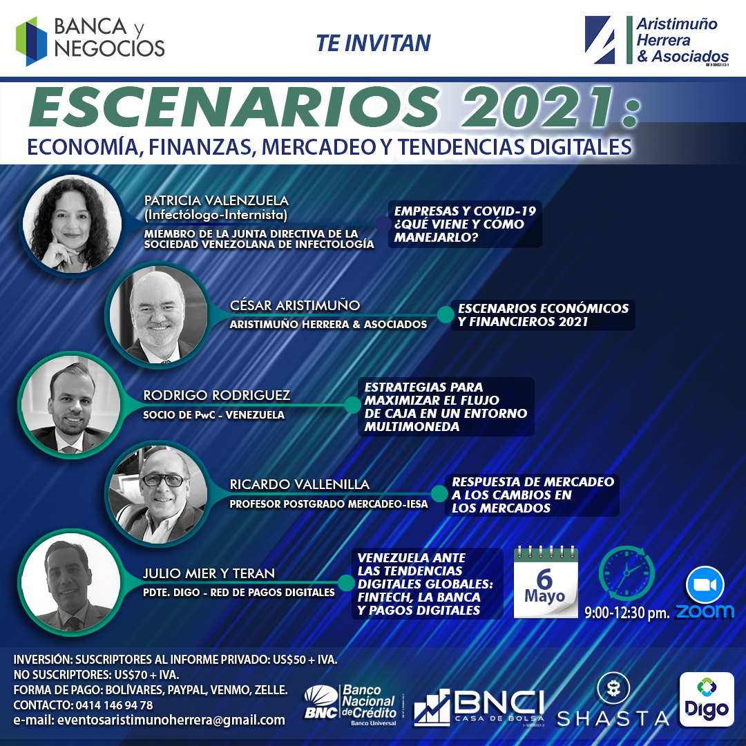 Aristimuño Herrera &#038; Asociados presenta evento «Escenarios 2021: Economía, Finanzas, Mercadeo y Tendencias Digitales»