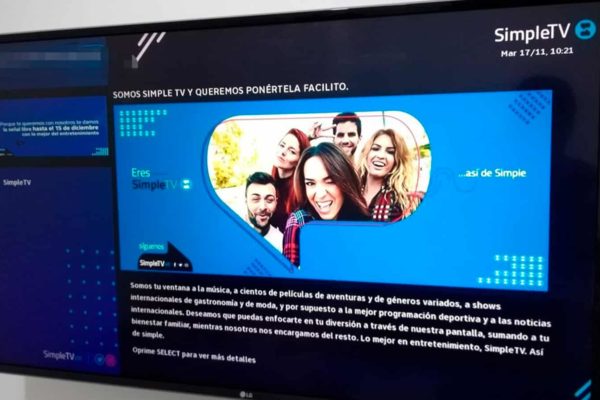 Simple TV incrementa tarifas en sus planes básicos