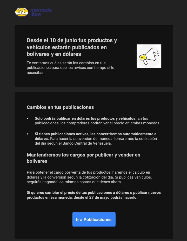 Mercado Libre publicará precios de productos en dólares desde junio (+detalles)