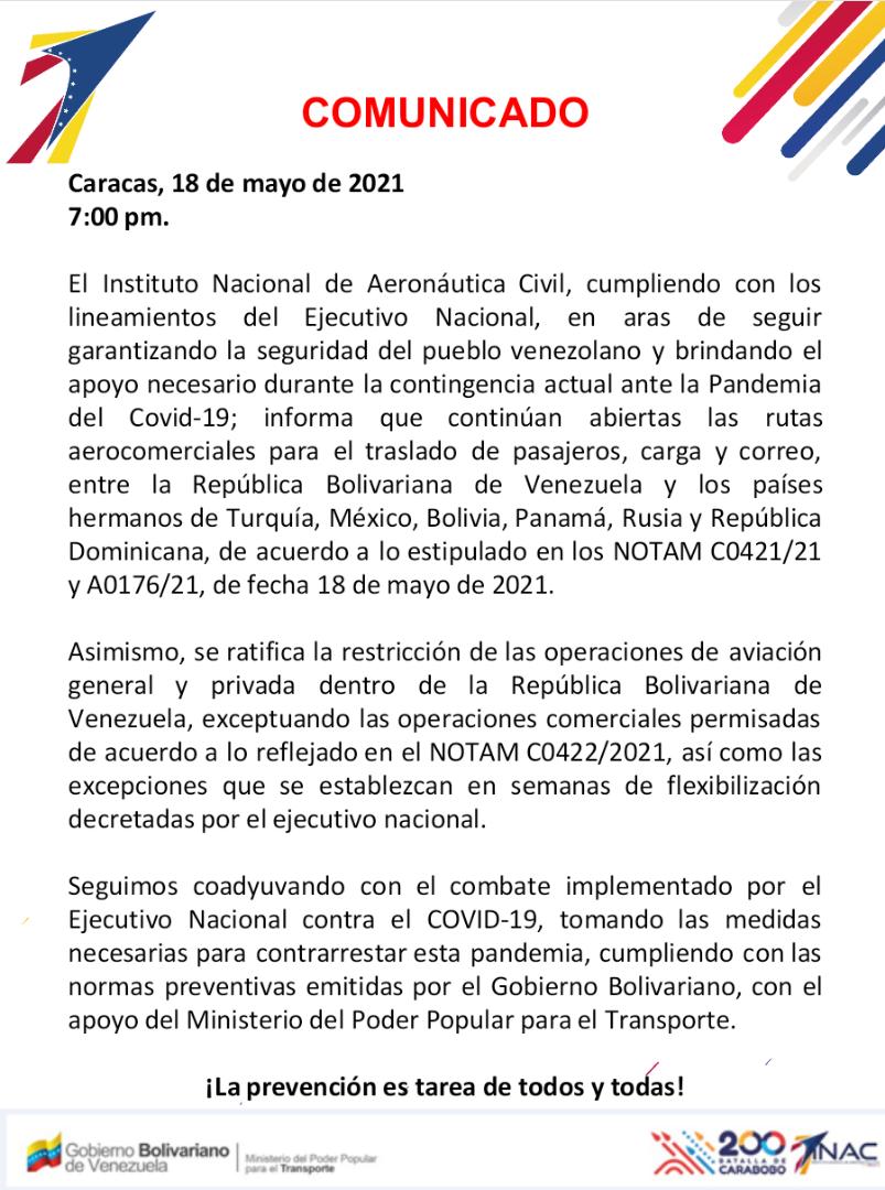 INAC informó que continuarán abiertas las 6 rutas internacionales autorizadas en cuarentena
