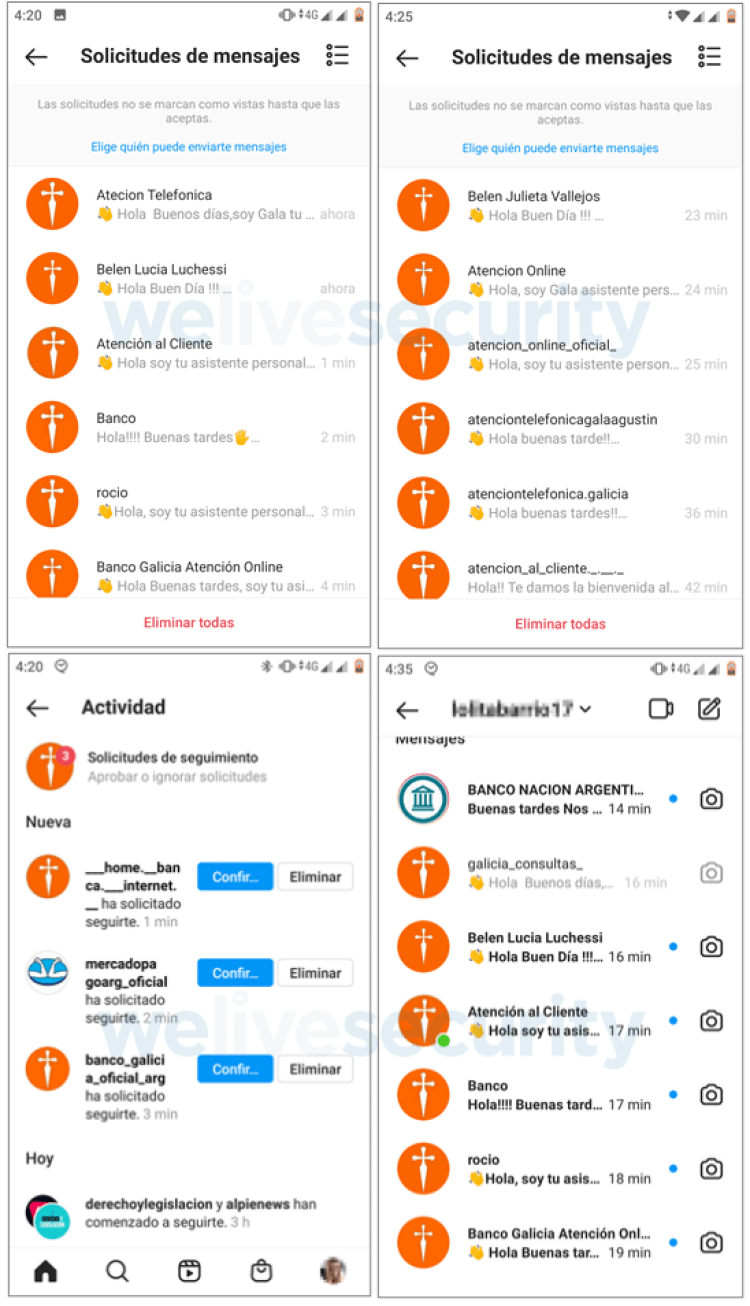 Falsos perfiles de bancos en Instagram y cómo criminales están utilizando el scraping de seguidores para robar dinero