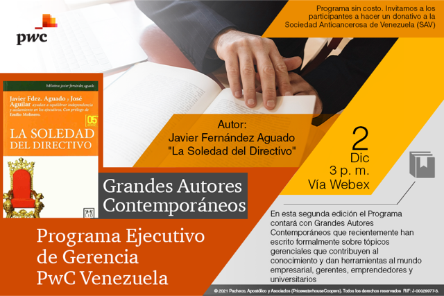 Conferencia `La soledad del Directivo´cierra II Edición del Programa Ejecutivo de Gerencia PwC Venezuela